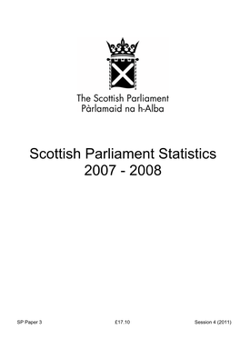 Scottish Parliament Statistics 2007 - 2008