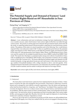 The Potential Supply and Demand of Farmers' Land Contract Rights