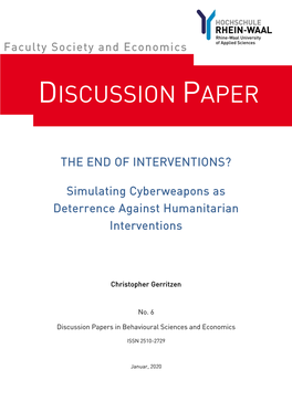 Simulating Cyberweapons As Deterrence Against Humanitarian Interventions