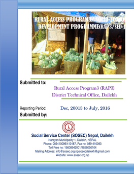 Socio-Economic Development Programme(Rap3/Sed-P)