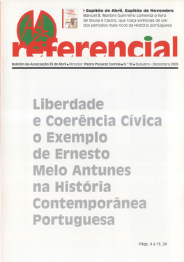 Liberdade E Coerência Cívica O Exemplo De Ernesto Melo Antunes Na História Contemporânea Portuguesa