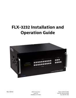 FLX-88 Installation Guide