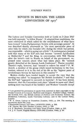 The Leeds Convention of 1917*