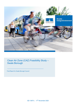 Clean Air Zone (CAZ) Feasibility Study – Swale Borough