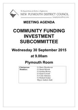 Community Funding Investment Subcommittee