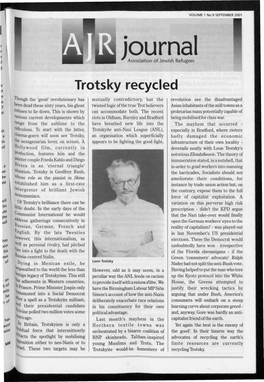 Journal Association of Jewish Refugees Trotsky Recycled