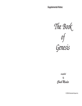 The Book of Genesis