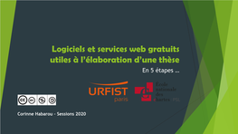 Logiciels Et Services Web Gratuits Utiles À L'élaboration D'une Thèse