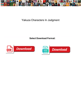 Yakuza Characters in Judgment