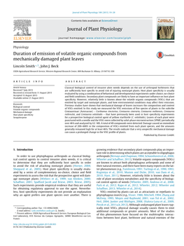 Duration of Emission of Volatile Organic Compounds From