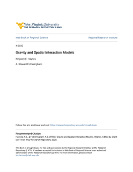 Gravity and Spatial Interaction Models