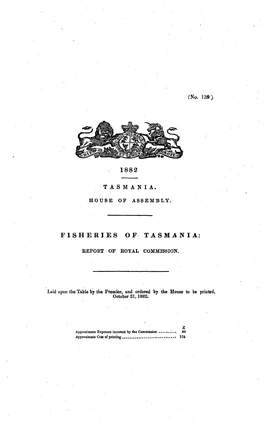 Fisheries of Tasmania: Report of Royal Commission