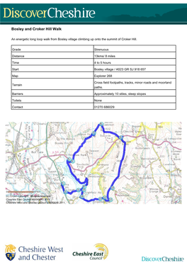 Bosley and Croker Hill Walk