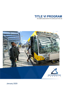 Title Vi Program in Compliance with Fta Circular 4702.1B