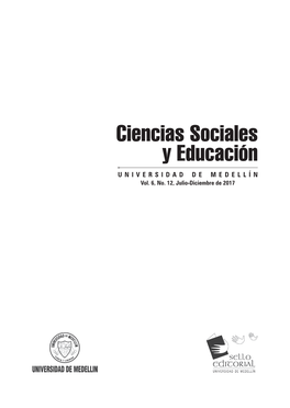 Ciencias Sociales Y Educación UNIVERSIDAD DE MEDELLÍN Vol