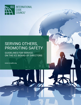 Serving Others, Promoting Safety Guidelines for Service on the Icc Board of Directors