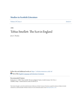 Tobias Smollett: the Scot in England