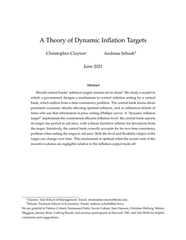 A Theory of Dynamic Inflation Targets