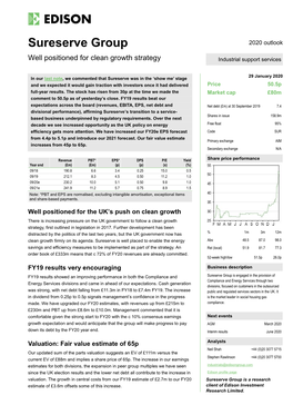 Sureserve Group 2020 Outlook