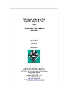2014 Canada Bay Bike Plan Strategic Review
