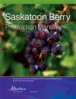 Saskatoon Berry Production Manual