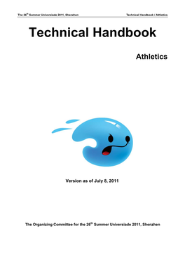 Technical Handbook / Athletics Technical Handbook