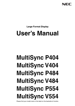 User's Manual