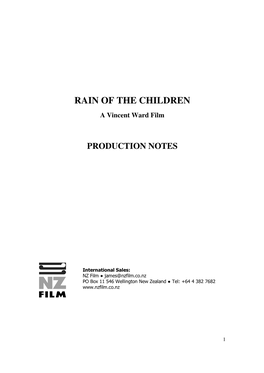 Rain of the Children Press