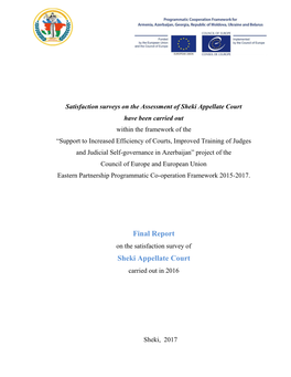 Satisfaction Surveys on the Assessment of Sheki Appellate Court