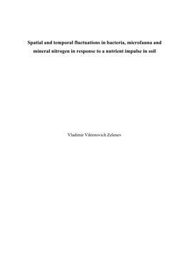 Spatial and Temporal Fluctuations in Bacteria, Microfauna and Mineral Nitrogen in Response to a Nutrient Impulse in Soil