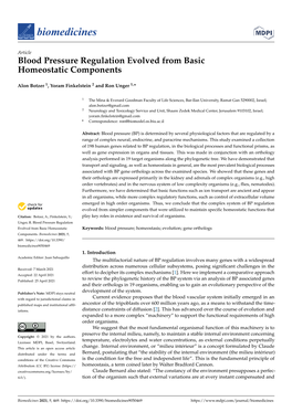 Blood Pressure Regulation Evolved from Basic Homeostatic Components