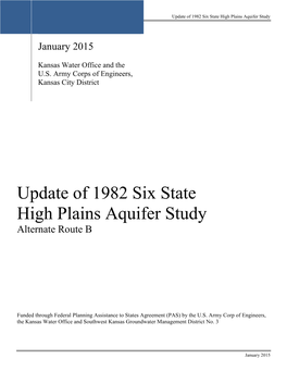 Update of 1982 Six State High Plains Aquifer Study