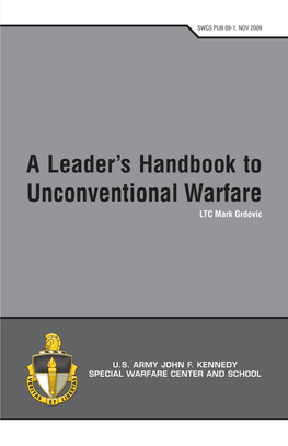 A Leader's Handbook to Unconventional Warfare