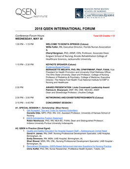 2018 Qsen International Forum