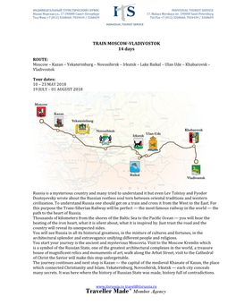 TRAIN MOSCOW-VLADIVOSTOK 14 Days