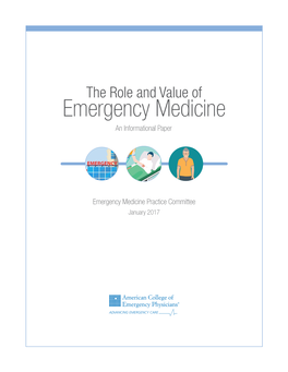 Emergency Medicine an Informational Paper