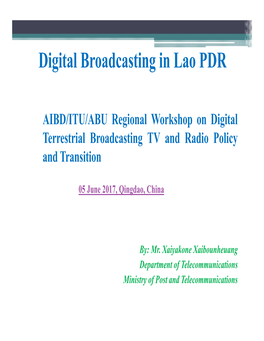 Digital Broadcasting in Lao PDR