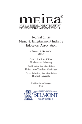 Journal of the Music & Entertainment Industry Educators Association