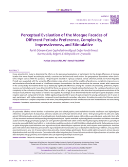 Perceptual Evaluation of the Mosque Facades of Different