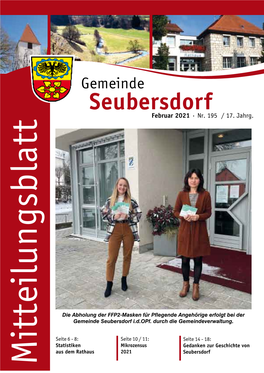 Februar 2021· Seubersdorf Gedanken Zur Geschichtevon Seite 14-18: Nr