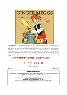 NEWSLETTER ISSN 1443-4962 No