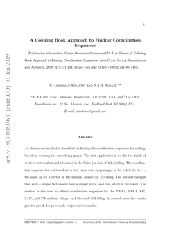 A Coloring Book Approach to Finding Coordination Sequences