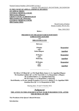 Court of Appeal Judgment Template