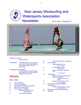 New Jersey Windsurfing and Watersports Association Newsletter