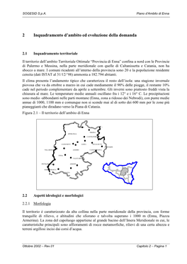 2 Inquadramento D'ambito Ed Evoluzione Della