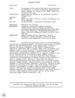 Proceedings of the Annual Meeting of the Association for Education in Journalism and Mass Communication (79Th, Anaheim, CA, August 10-13, 1996)