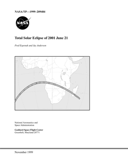 Total Solar Eclipse of 2001 June 21