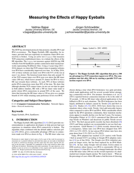 Measuring the Effects of Happy Eyeballs