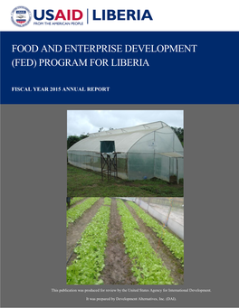 Food and Enterprise Development (Fed) Program