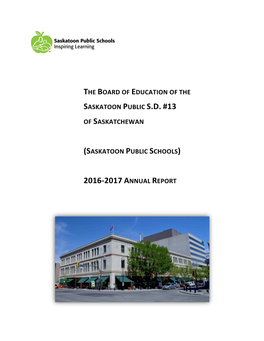 (Saskatoon Public Schools) 2016-2017 Annual Report